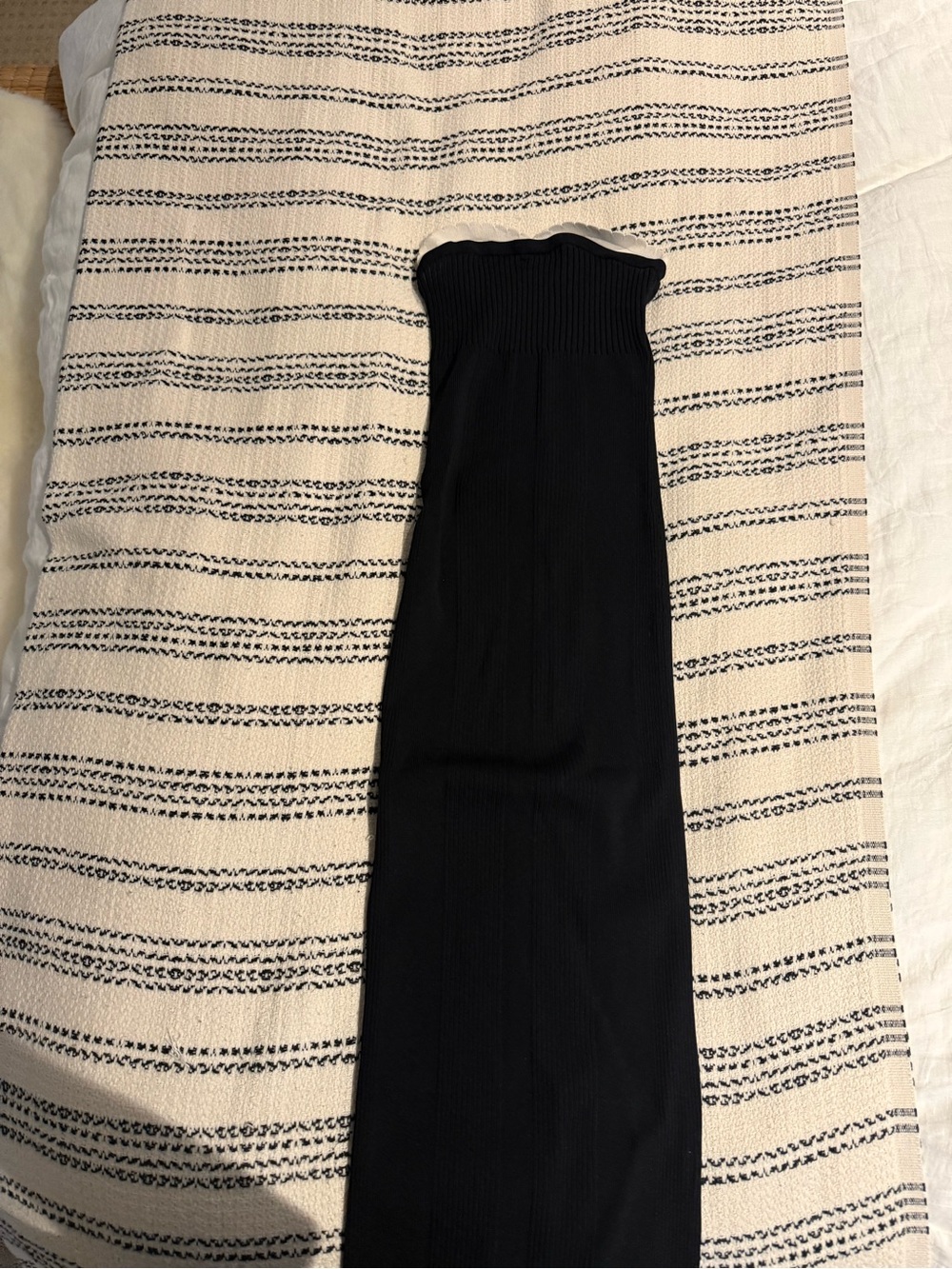 MAJORELLE Black Strapless Ribbed Maxi Dress